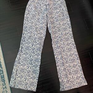 Blue and White Patterned Garment